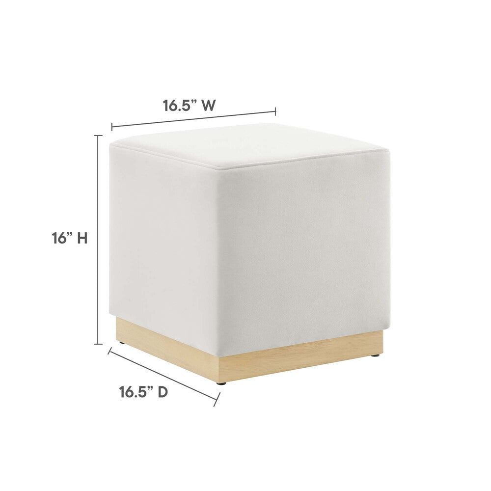 EEI-6640 Tilden 17" Square Performance Velvet Upholstered Ottoman by Modway