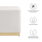EEI-6640 Tilden 17" Square Performance Velvet Upholstered Ottoman by Modway