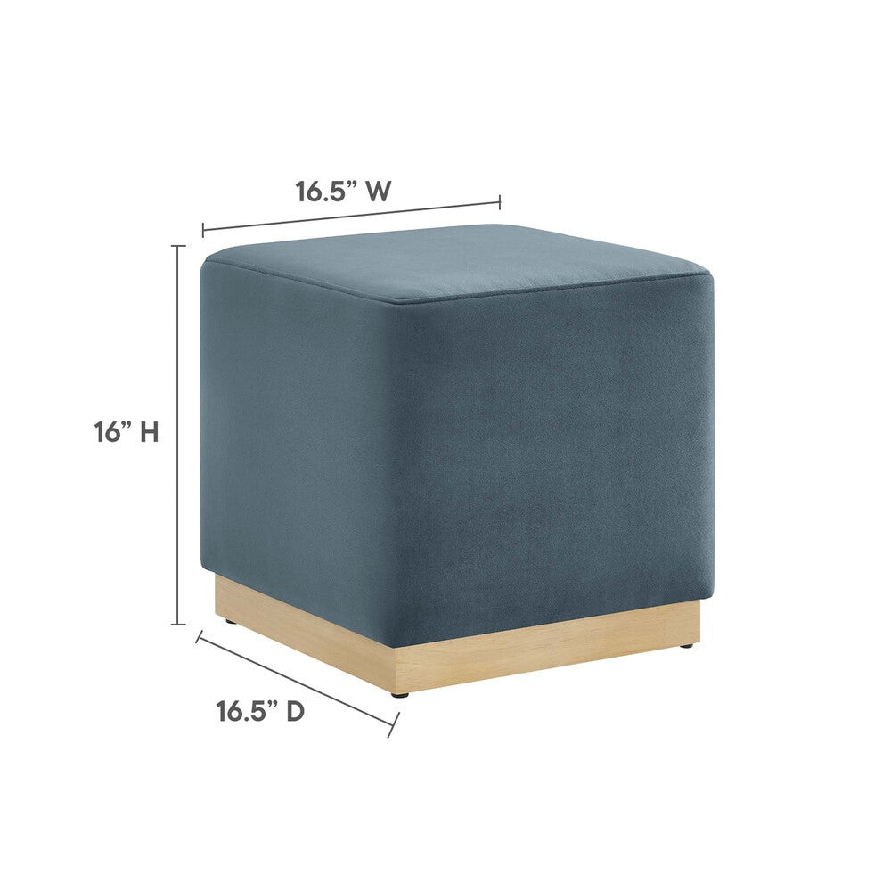 EEI-6640 Tilden 17" Square Performance Velvet Upholstered Ottoman by Modway