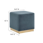 EEI-6640 Tilden 17" Square Performance Velvet Upholstered Ottoman by Modway