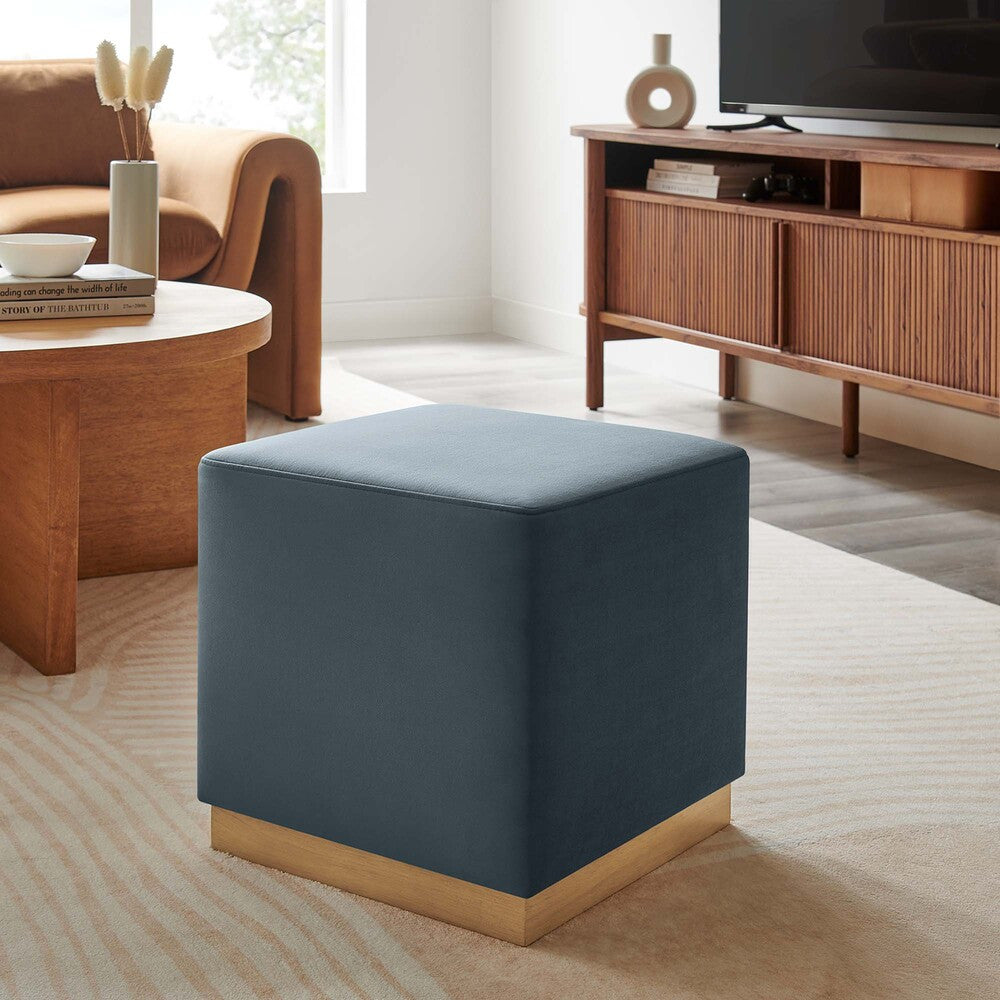 EEI-6640 Tilden 17" Square Performance Velvet Upholstered Ottoman by Modway