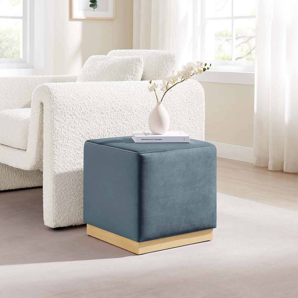 EEI-6640 Tilden 17" Square Performance Velvet Upholstered Ottoman by Modway