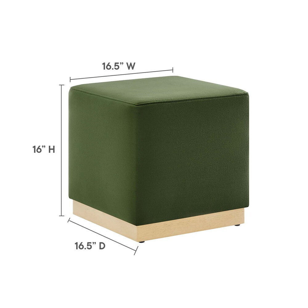 EEI-6640 Tilden 17" Square Performance Velvet Upholstered Ottoman by Modway