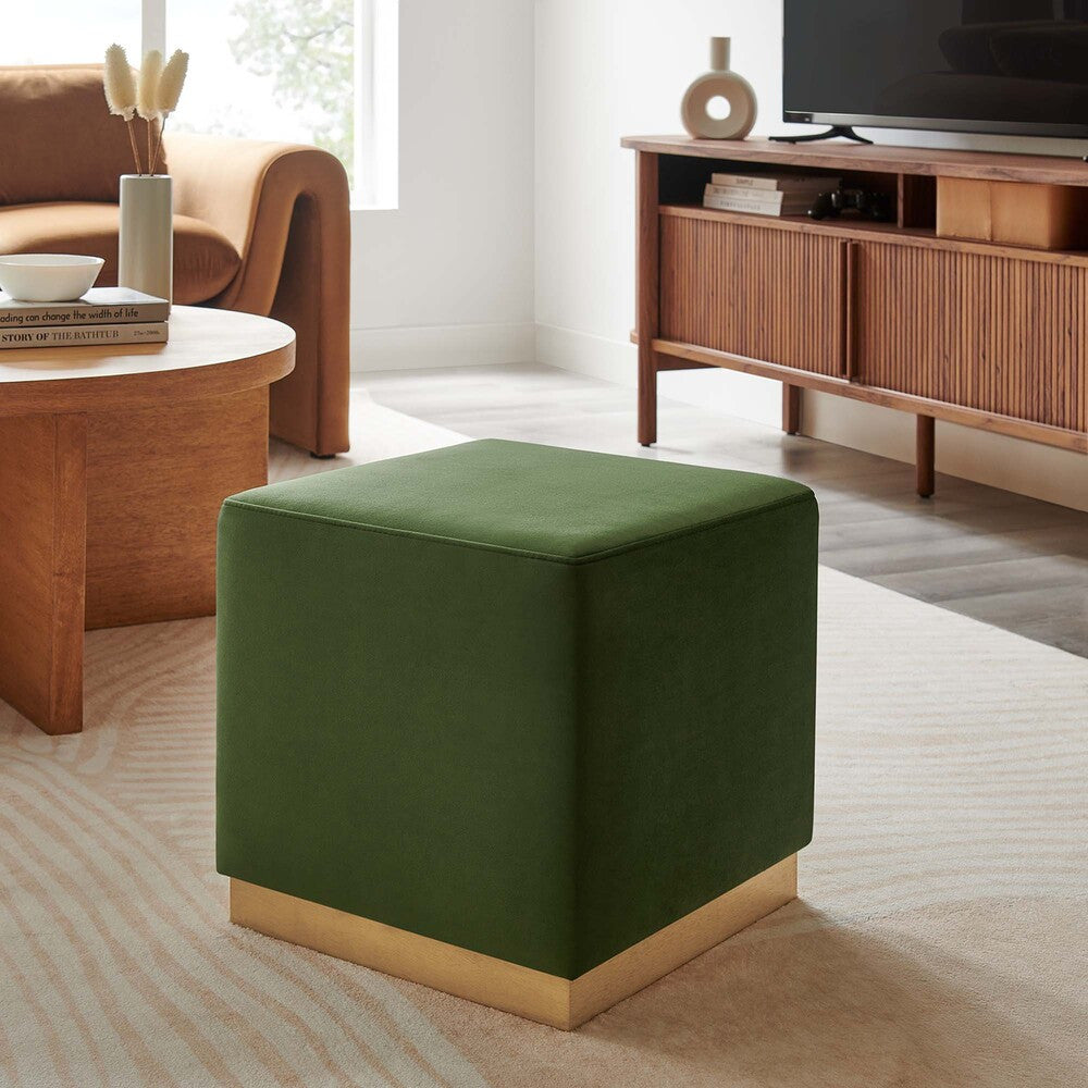 EEI-6640 Tilden 17" Square Performance Velvet Upholstered Ottoman by Modway