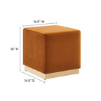 EEI-6640 Tilden 17" Square Performance Velvet Upholstered Ottoman by Modway