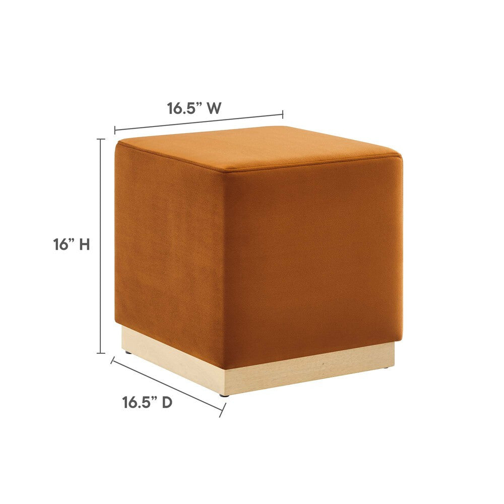 EEI-6640 Tilden 17" Square Performance Velvet Upholstered Ottoman by Modway