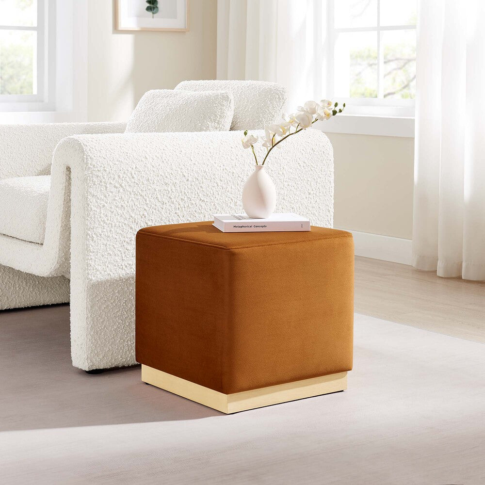 EEI-6640 Tilden 17" Square Performance Velvet Upholstered Ottoman by Modway