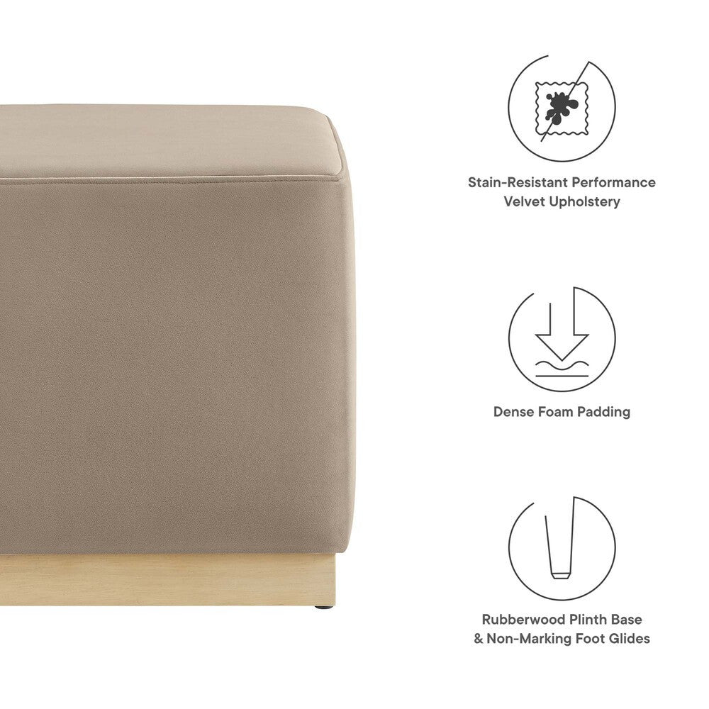 EEI-6640 Tilden 17" Square Performance Velvet Upholstered Ottoman by Modway