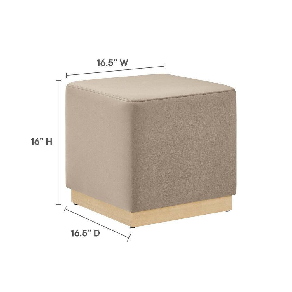 EEI-6640 Tilden 17" Square Performance Velvet Upholstered Ottoman by Modway