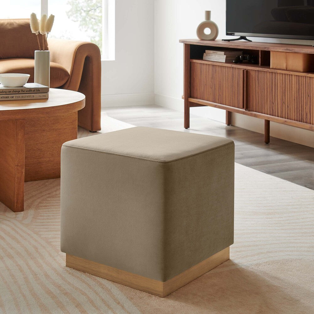 EEI-6640 Tilden 17" Square Performance Velvet Upholstered Ottoman by Modway