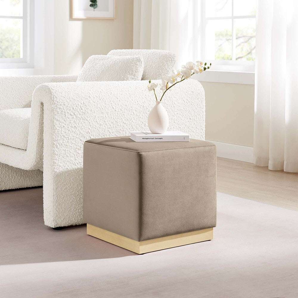 EEI-6640 Tilden 17" Square Performance Velvet Upholstered Ottoman by Modway
