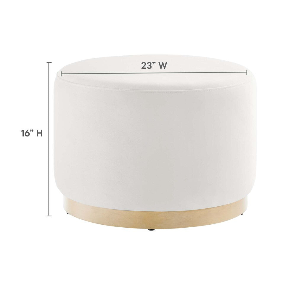 EEI-6646 Tilden Large 23" Round Performance Velvet Upholstered Ottoman by Modway