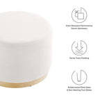 EEI-6646 Tilden Large 23" Round Performance Velvet Upholstered Ottoman by Modway
