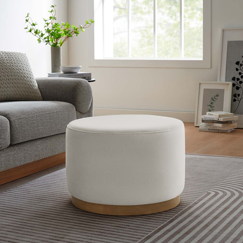 EEI-6646 Tilden Large 23" Round Performance Velvet Upholstered Ottoman by Modway