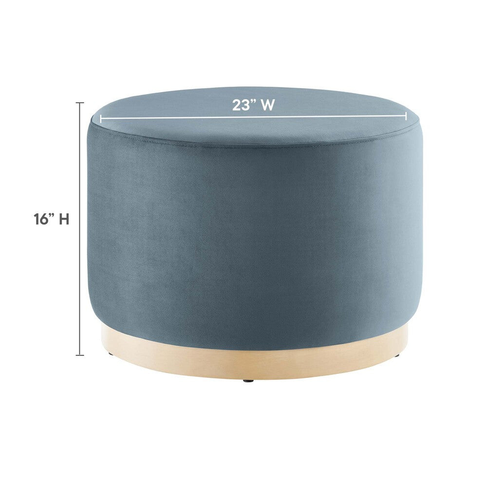 EEI-6646 Tilden Large 23" Round Performance Velvet Upholstered Ottoman by Modway