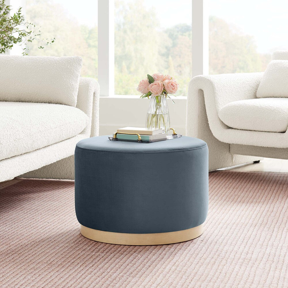 EEI-6646 Tilden Large 23" Round Performance Velvet Upholstered Ottoman by Modway