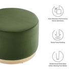 EEI-6646 Tilden Large 23" Round Performance Velvet Upholstered Ottoman by Modway