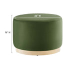 EEI-6646 Tilden Large 23" Round Performance Velvet Upholstered Ottoman by Modway