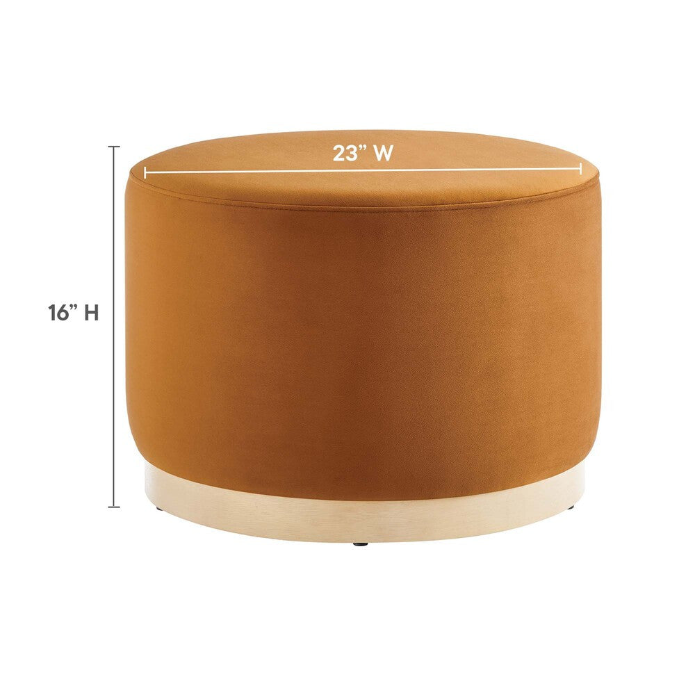 EEI-6646 Tilden Large 23" Round Performance Velvet Upholstered Ottoman by Modway