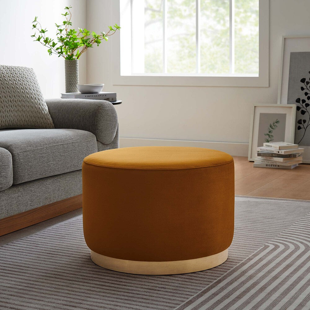 EEI-6646 Tilden Large 23" Round Performance Velvet Upholstered Ottoman by Modway