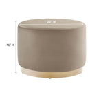 EEI-6646 Tilden Large 23" Round Performance Velvet Upholstered Ottoman by Modway