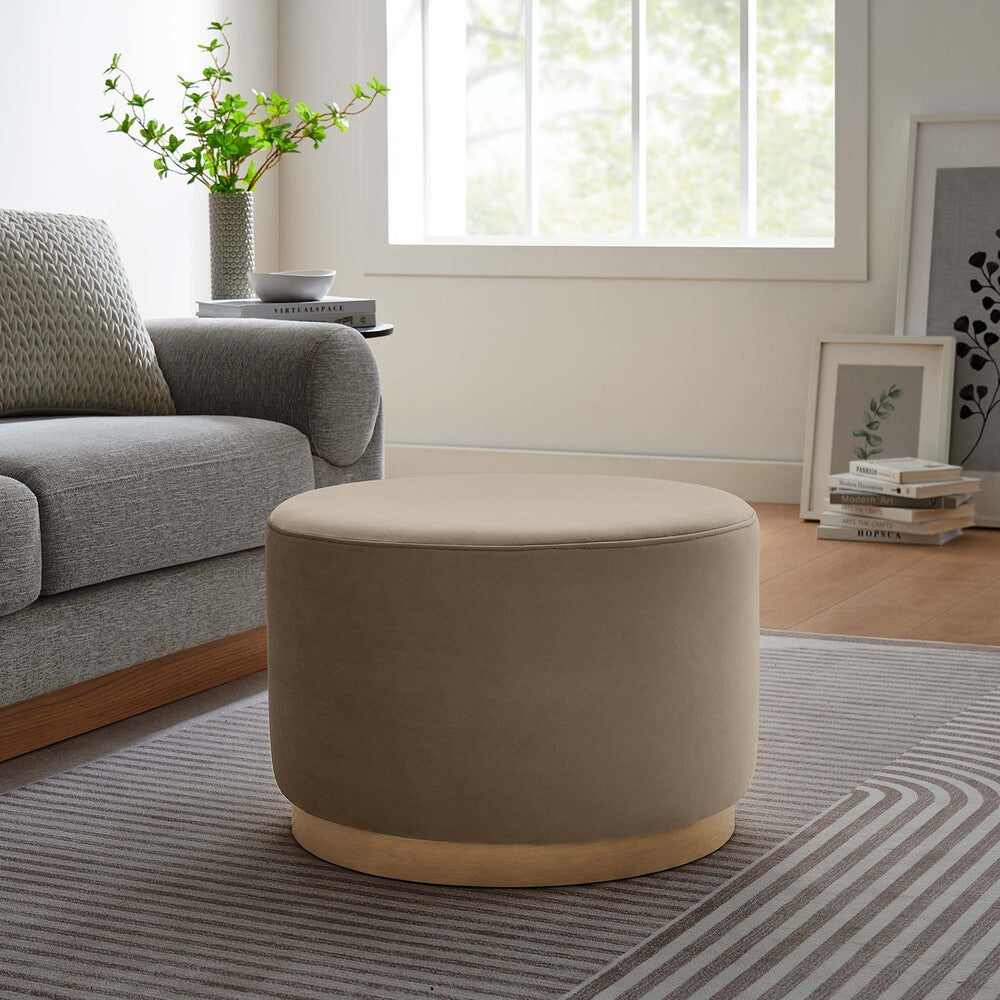 EEI-6646 Tilden Large 23" Round Performance Velvet Upholstered Ottoman by Modway