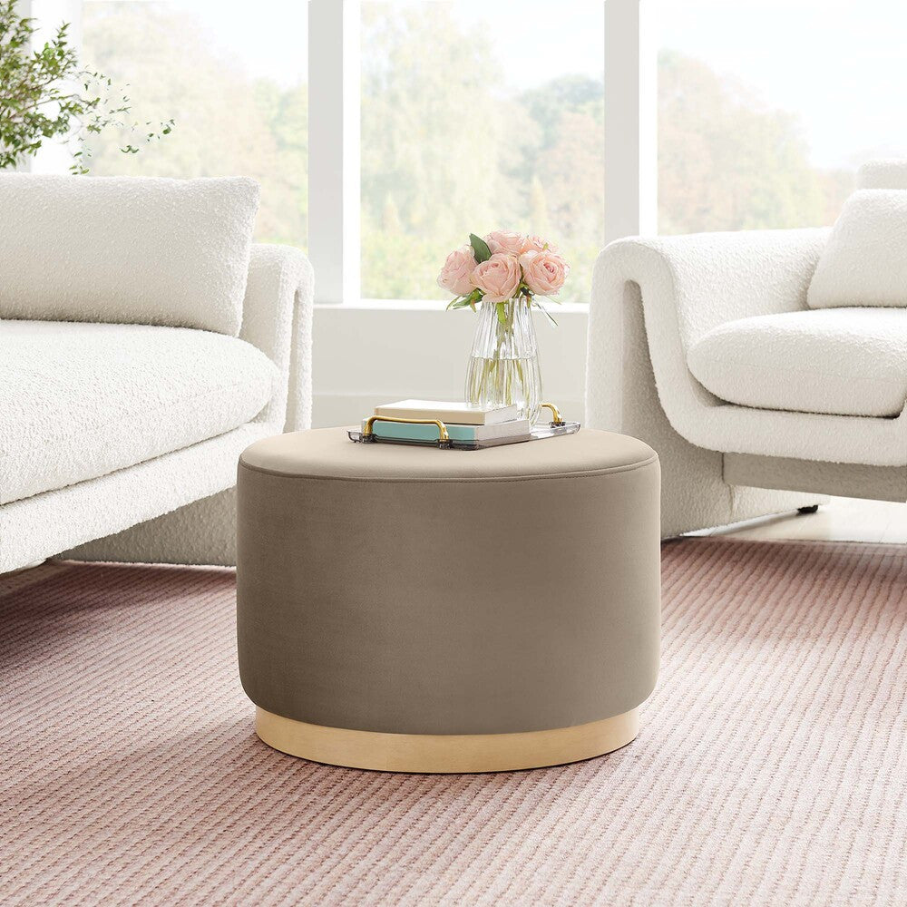 EEI-6646 Tilden Large 23" Round Performance Velvet Upholstered Ottoman by Modway