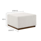 EEI-6644-CLO-WAL Tilden Large 28" Square Boucle Upholstered Ottoman by Modway