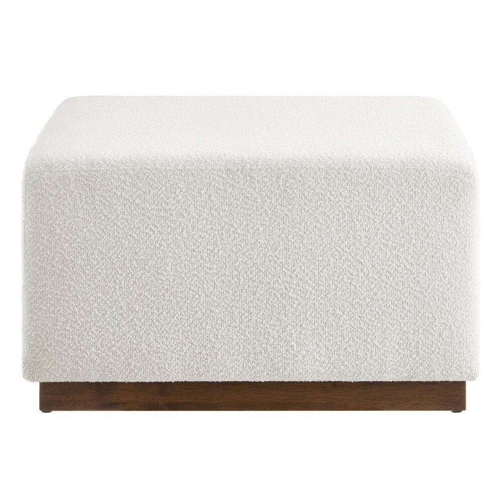 EEI-6644-CLO-WAL Tilden Large 28" Square Boucle Upholstered Ottoman by Modway