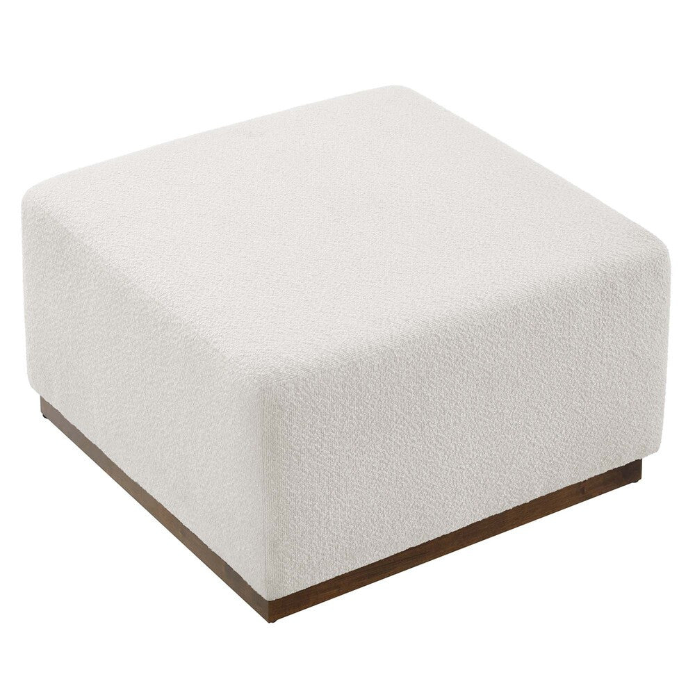 EEI-6644-CLO-WAL Tilden Large 28" Square Boucle Upholstered Ottoman by Modway