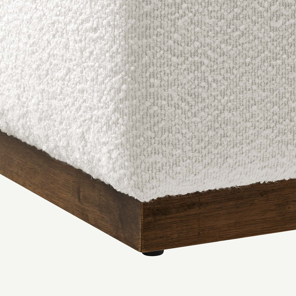 EEI-6644-CLO-WAL Tilden Large 28" Square Boucle Upholstered Ottoman by Modway