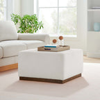 EEI-6644-CLO-WAL Tilden Large 28" Square Boucle Upholstered Ottoman by Modway