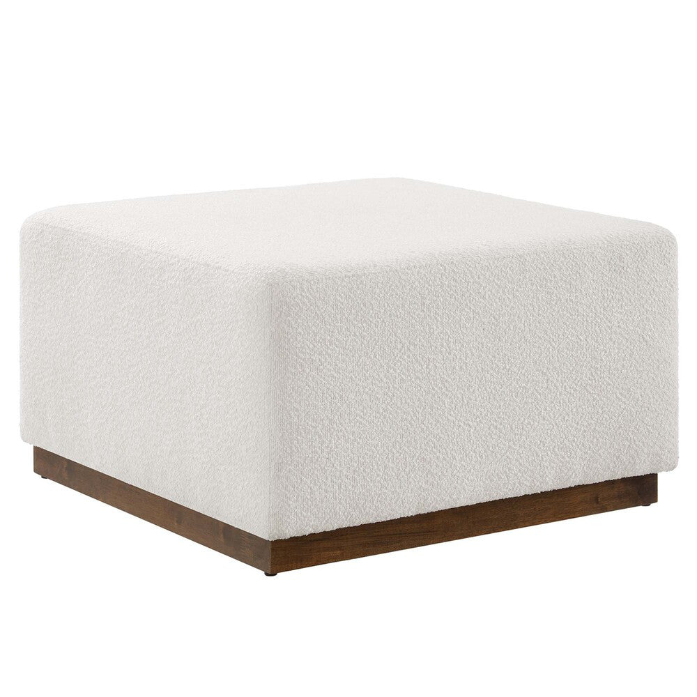 EEI-6644-CLO-WAL Tilden Large 28" Square Boucle Upholstered Ottoman by Modway