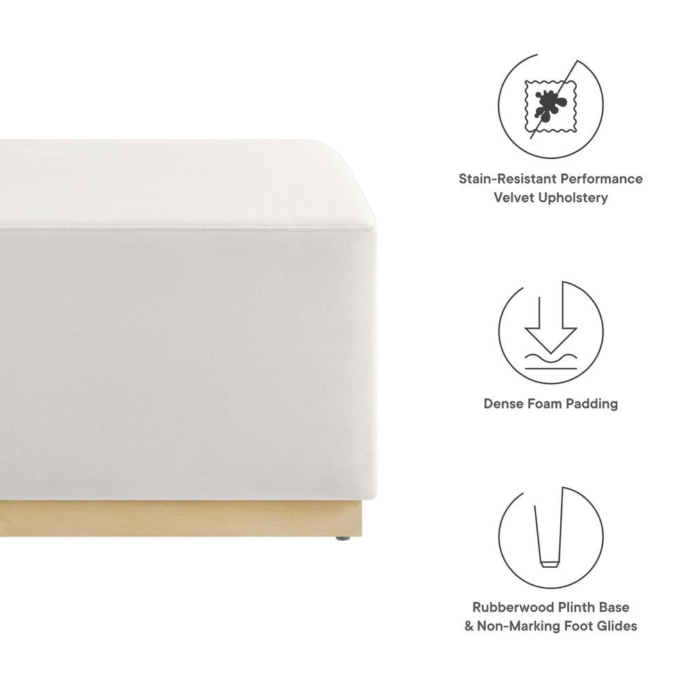 EEI-6643 Tilden Large 28" Square Performance Velvet Upholstered Ottoman by Modway