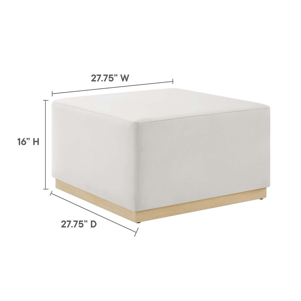 EEI-6643 Tilden Large 28" Square Performance Velvet Upholstered Ottoman by Modway