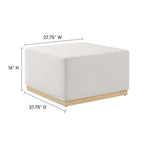 EEI-6643 Tilden Large 28" Square Performance Velvet Upholstered Ottoman by Modway