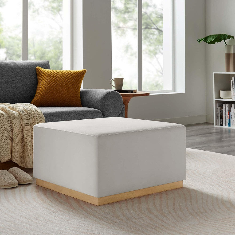 EEI-6643 Tilden Large 28" Square Performance Velvet Upholstered Ottoman by Modway