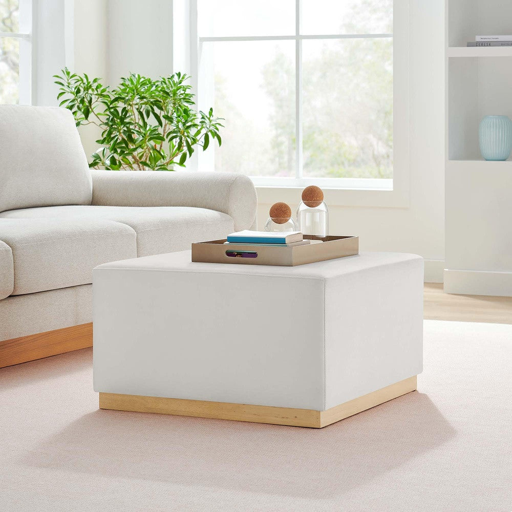 EEI-6643 Tilden Large 28" Square Performance Velvet Upholstered Ottoman by Modway