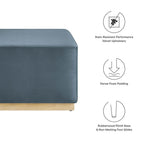 EEI-6643 Tilden Large 28" Square Performance Velvet Upholstered Ottoman by Modway