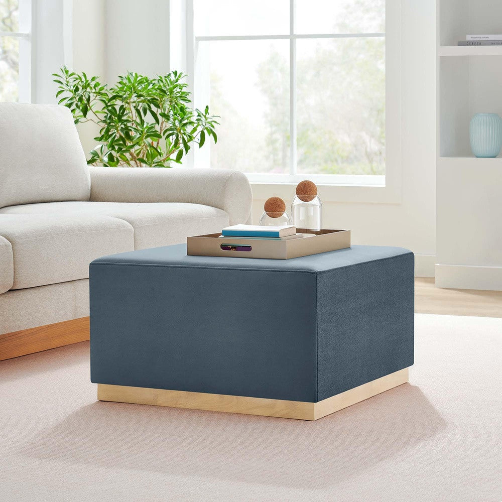 EEI-6643 Tilden Large 28" Square Performance Velvet Upholstered Ottoman by Modway