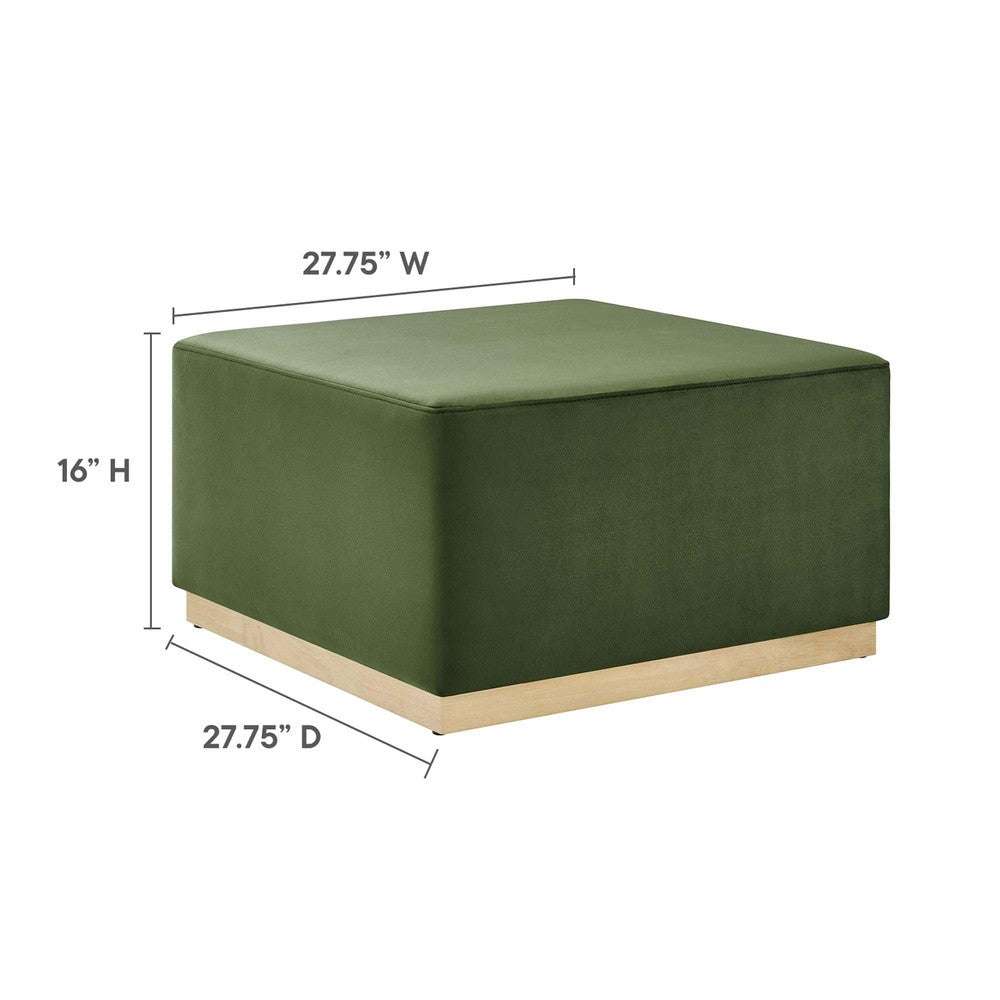EEI-6643 Tilden Large 28" Square Performance Velvet Upholstered Ottoman by Modway