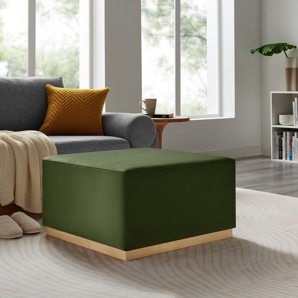 EEI-6643 Tilden Large 28" Square Performance Velvet Upholstered Ottoman by Modway