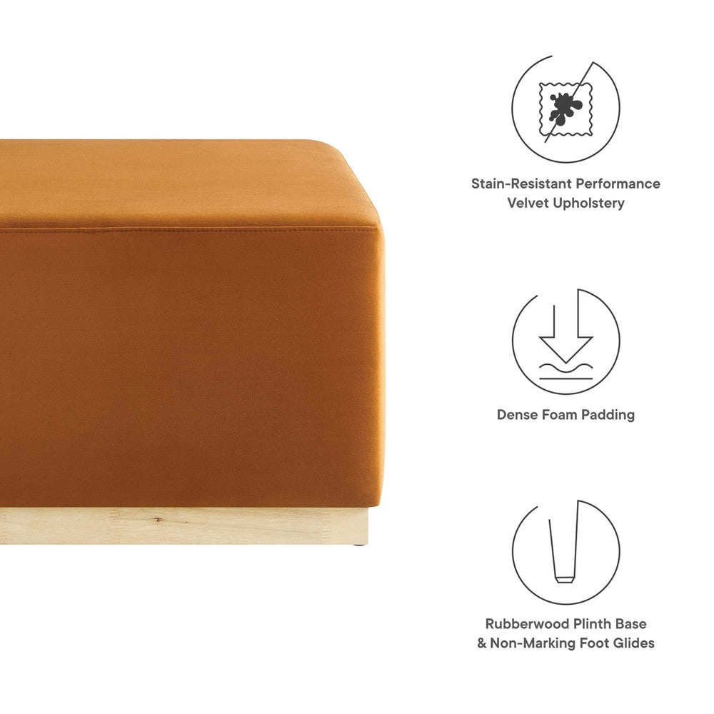 EEI-6643 Tilden Large 28" Square Performance Velvet Upholstered Ottoman by Modway