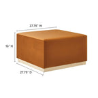 EEI-6643 Tilden Large 28" Square Performance Velvet Upholstered Ottoman by Modway