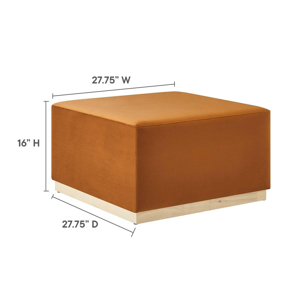 EEI-6643 Tilden Large 28" Square Performance Velvet Upholstered Ottoman by Modway