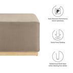 EEI-6643 Tilden Large 28" Square Performance Velvet Upholstered Ottoman by Modway