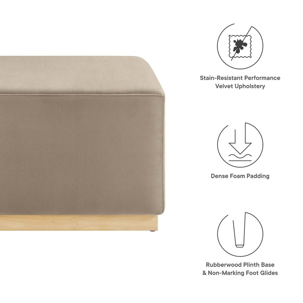 EEI-6643 Tilden Large 28" Square Performance Velvet Upholstered Ottoman by Modway