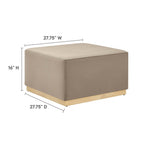 EEI-6643 Tilden Large 28" Square Performance Velvet Upholstered Ottoman by Modway