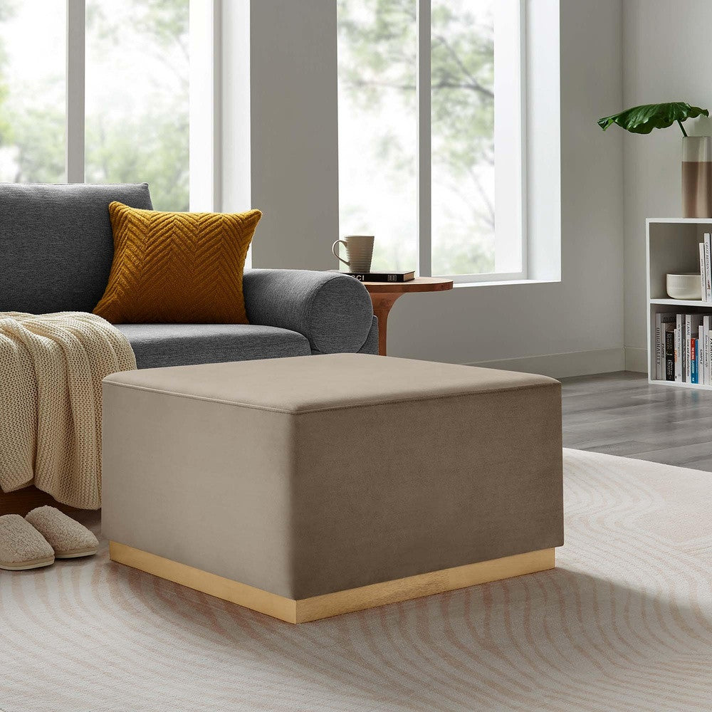 EEI-6643 Tilden Large 28" Square Performance Velvet Upholstered Ottoman by Modway