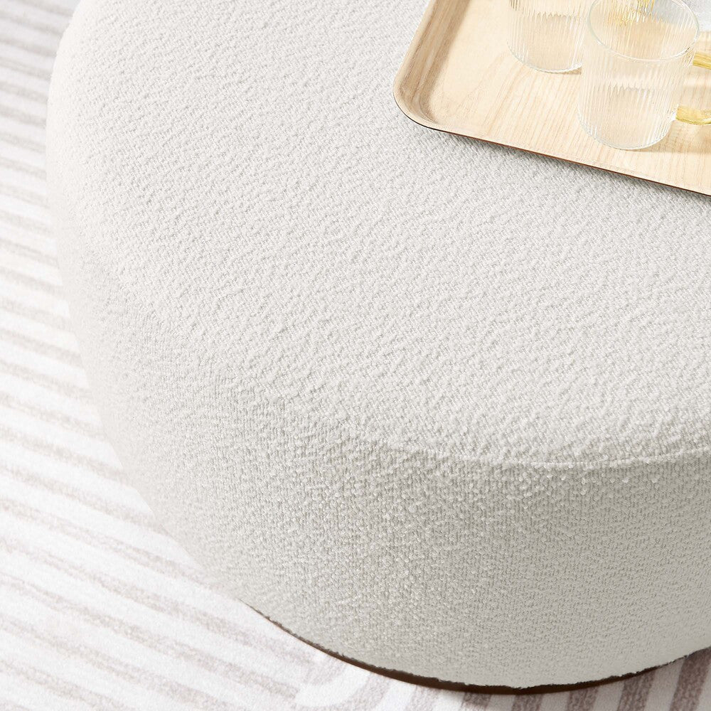 EEI-6681-CLO-WAL Tilden Large 29" Round Boucle Upholstered Ottoman by Modway